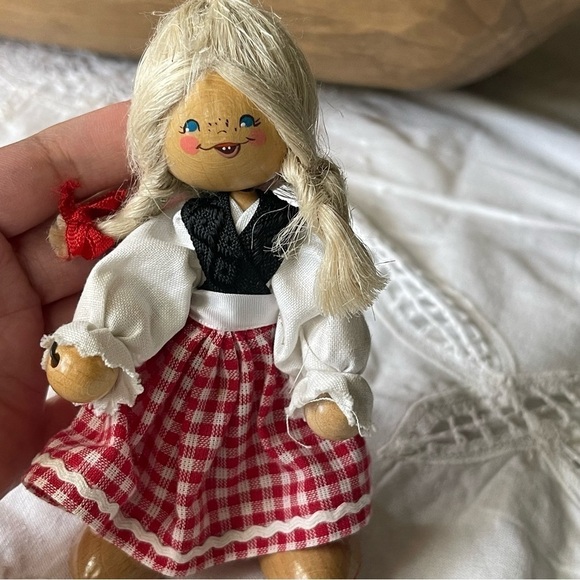 Resi Prosel West Germany Mini Dolls Girl Boy Handcrafted Christmas Wooden - Picture 8 of 14